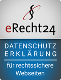 Erecht24 Siegel Datenschutzerklaerung Blau